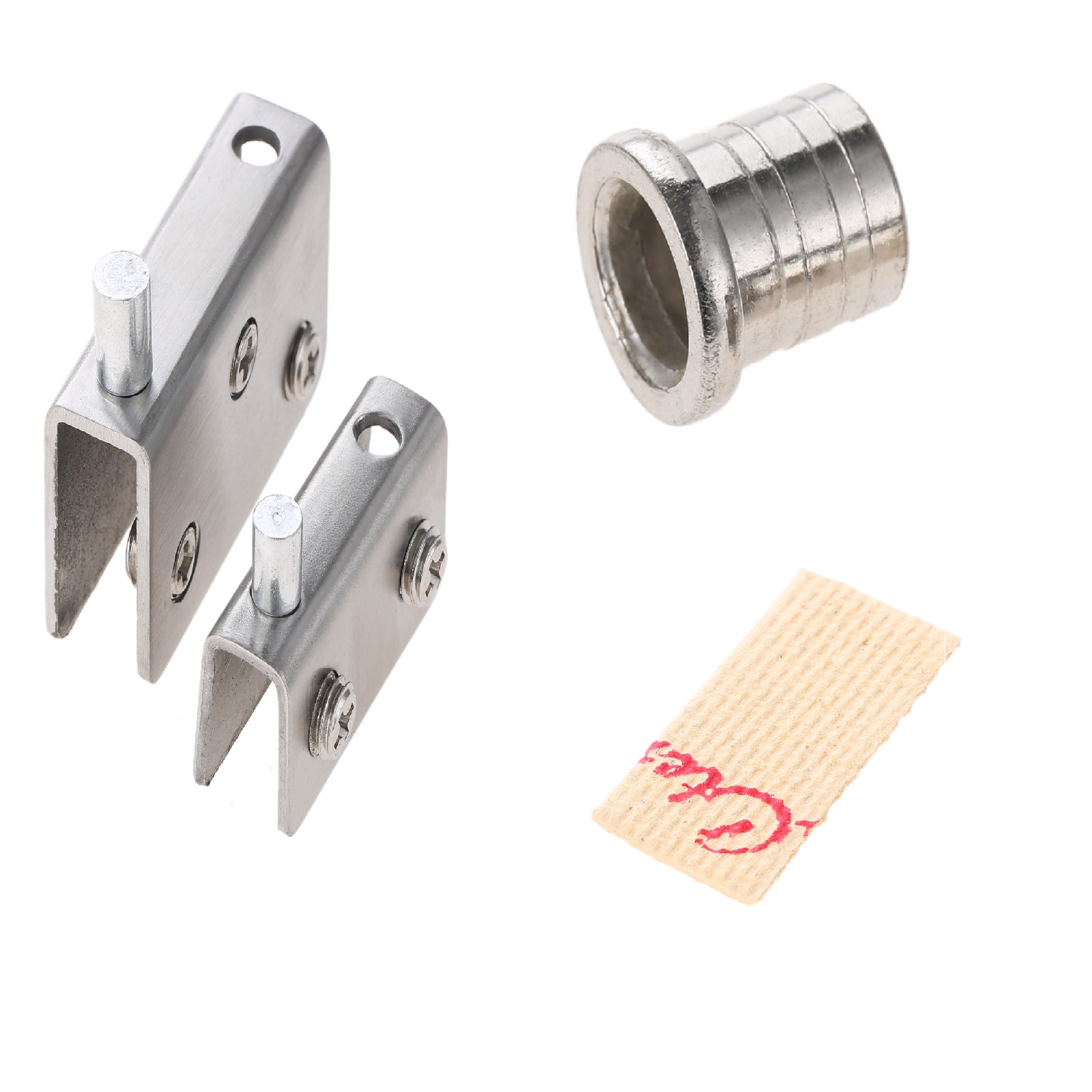 Glass Door Hinge - 2 قطعة الرف الزجاجي المشبك محور