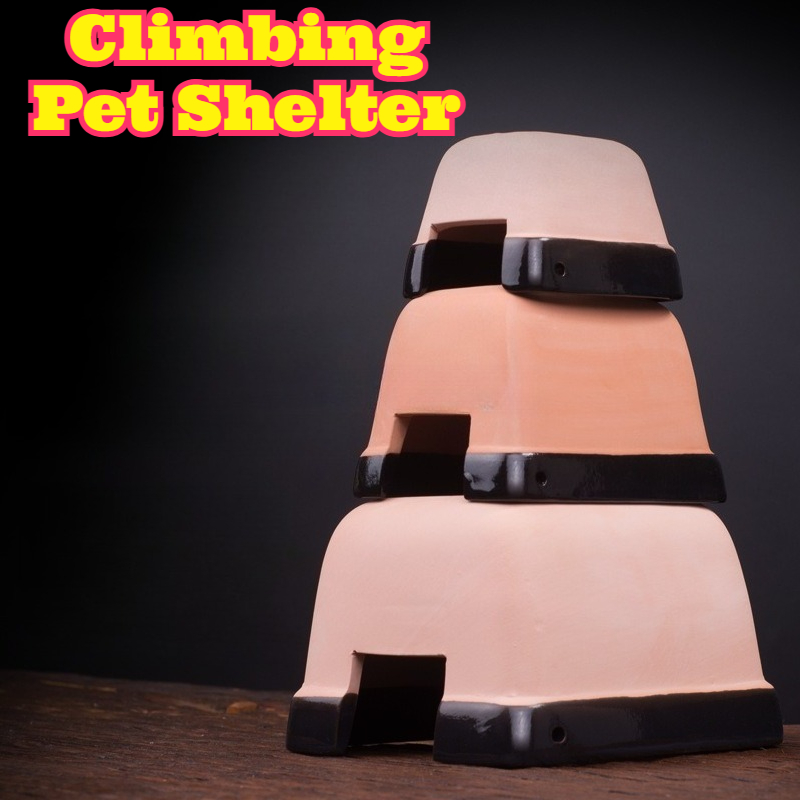Hide Cave Ceramic - غrotة ترطيب للزواحف من السيراميك لزيادة