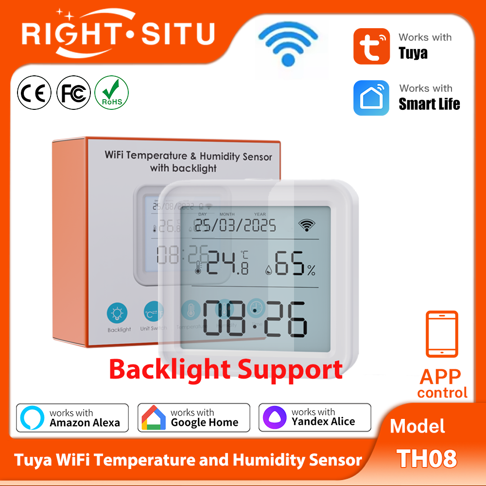 Digital Hygrometer Probe - مستشعر درجة الحرارة والرطوبة Tuya WiFi