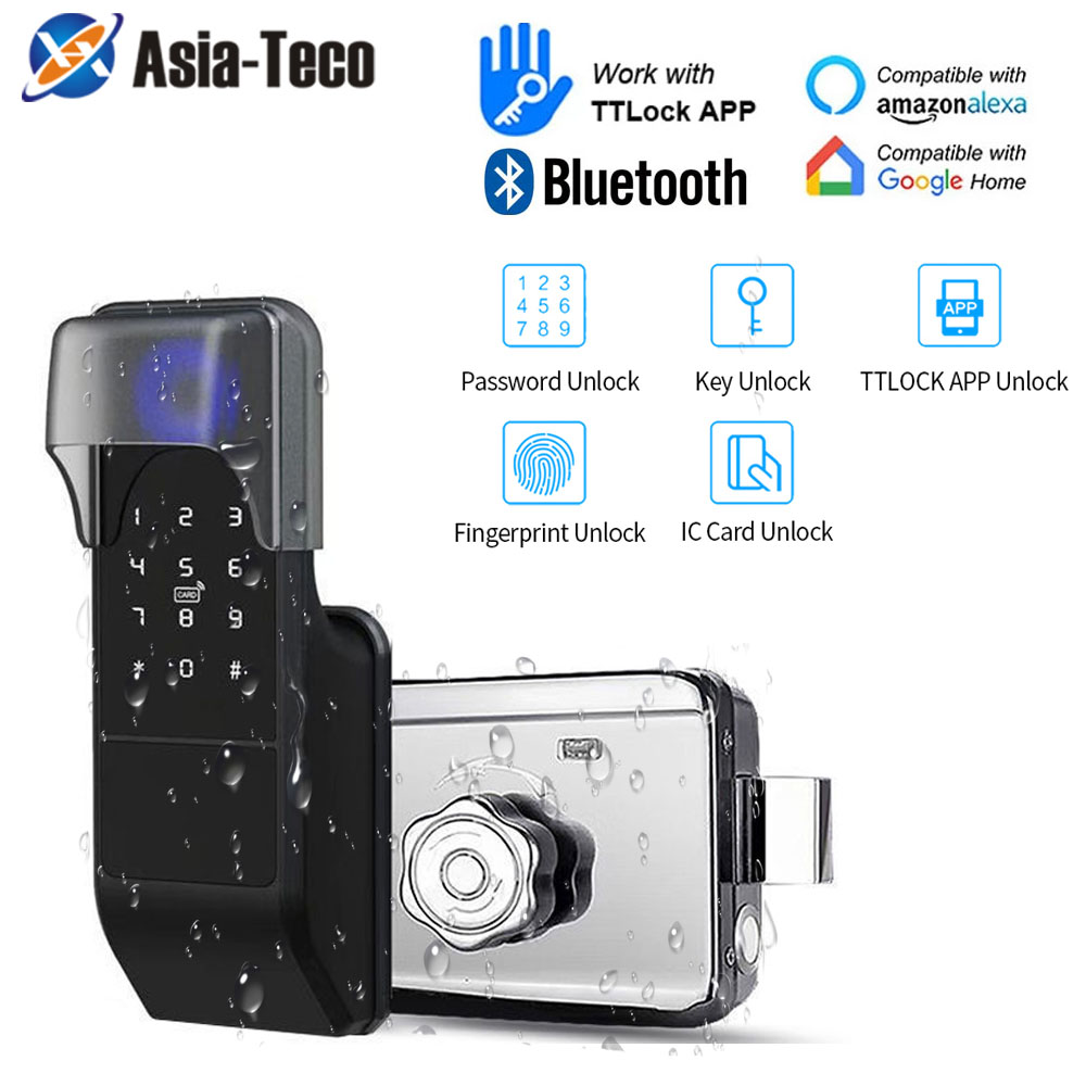 IP65 مقاوم للماء TTLock بصمة ق - مراجعة Glass Door Hinge وسعره