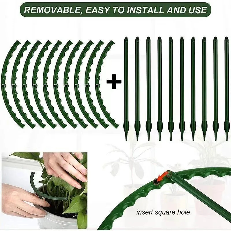 1-9 قطع من دعامات النباتات الب - مراجعة Vine Climbing Plastic وسعره